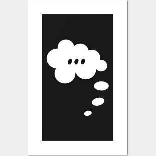 Thinking ....  ellipsis thought bubble Posters and Art